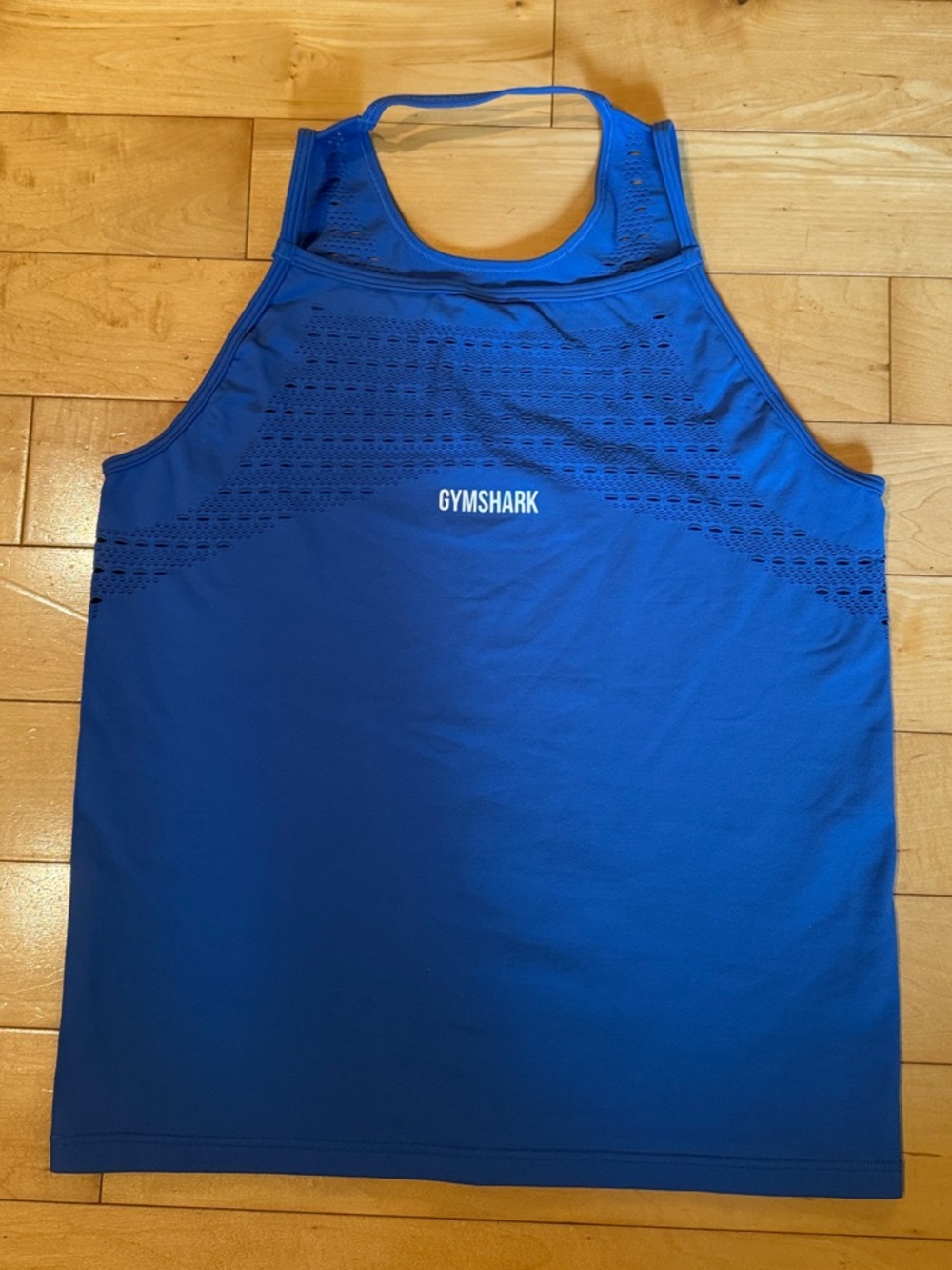 Gymshark Blue Women's Performance Tank with Vent Mesh